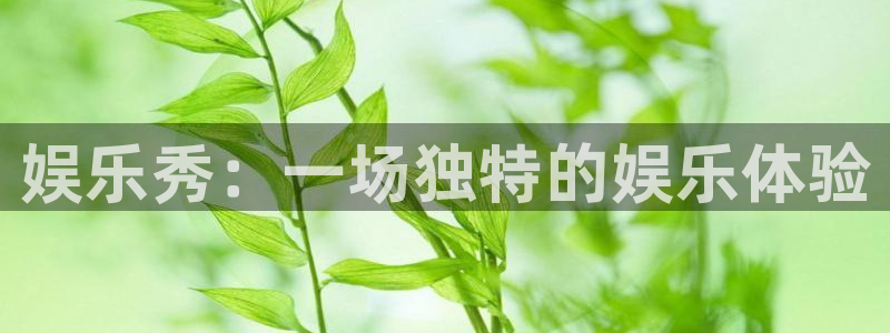 好彩运集团：娱乐秀：一场独特的娱乐体验