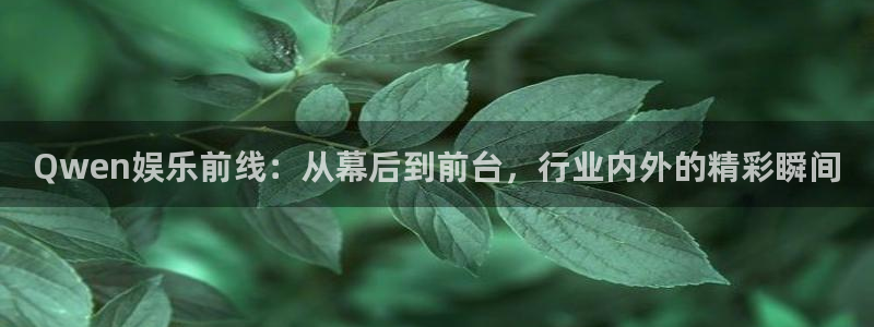 好彩运快：Qwen娱乐前线：从幕后到前台，行业内外的精彩瞬间